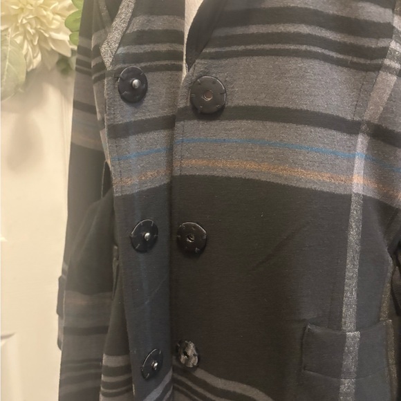 White House Black Market 
Black and Gray Plaid Trench Coat - Picture 7 of 9